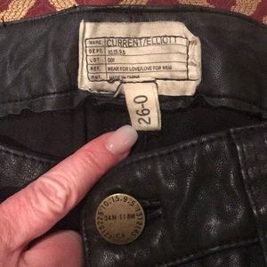 Current/Elliott Leather Skinny Pants